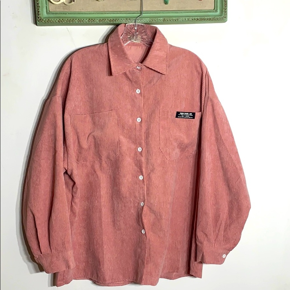 Women's Button-Down Corduroy Shirt - Dusty Rose